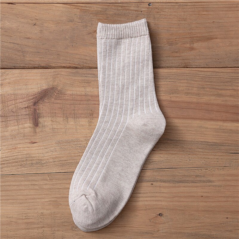 Japanese Loose Socks High School Girls Harajuku Socks Solid Colors Needles Knitting Striped Cotton Socks Women yellow blue black: AC01-7