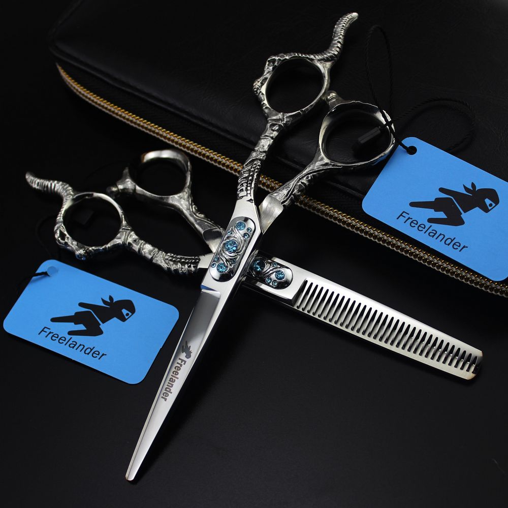 Freelander 6 inch Hair Scissors Hairdressing Scissors Barber Thinning Scissor Hairdresser Haircut Shears
