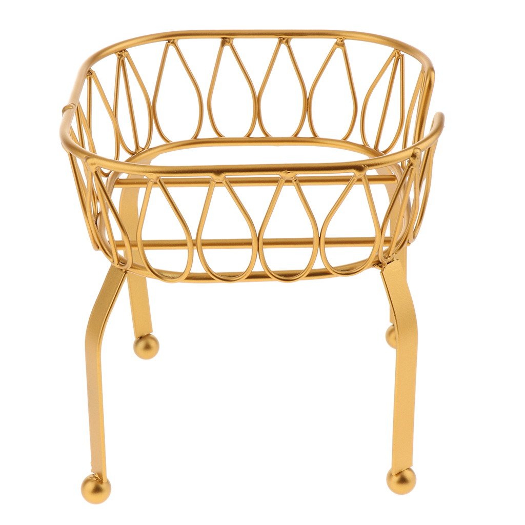 Glass Jar Beverage Dispenser Metal Drink Holder for Party Tea Baskets: Golden S