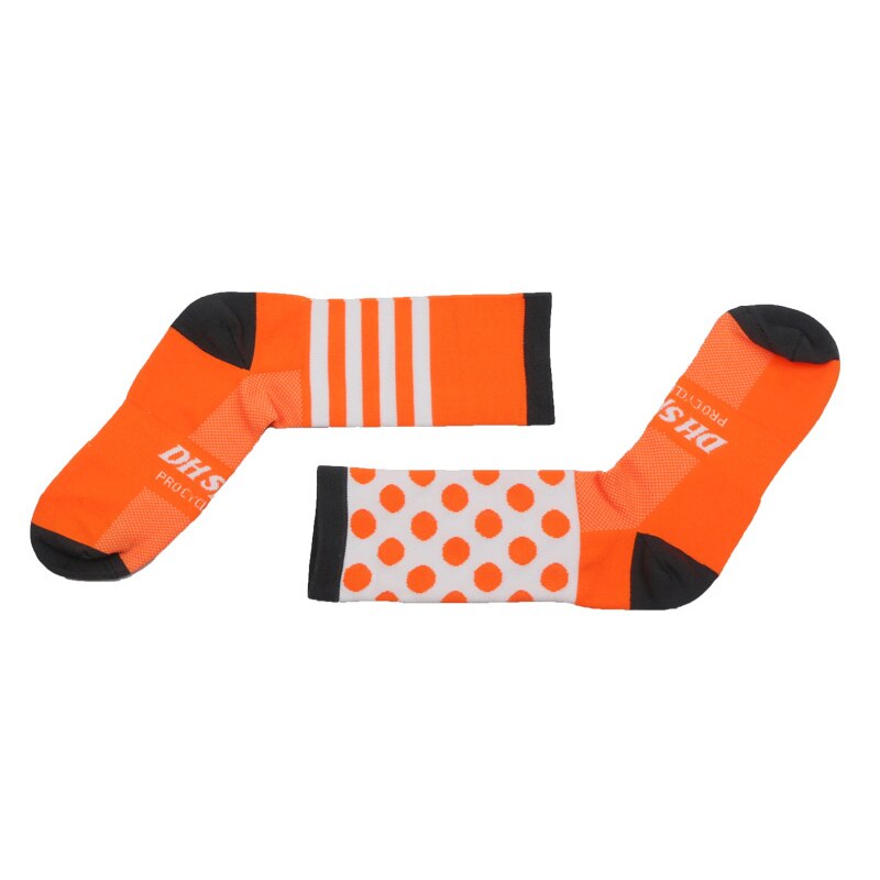 1 para skarpet rowerowych Unisex skarpety sportowe wysokiej jakości wygodne i oddychające skarpety akcesoria sportowe: Grey orange S