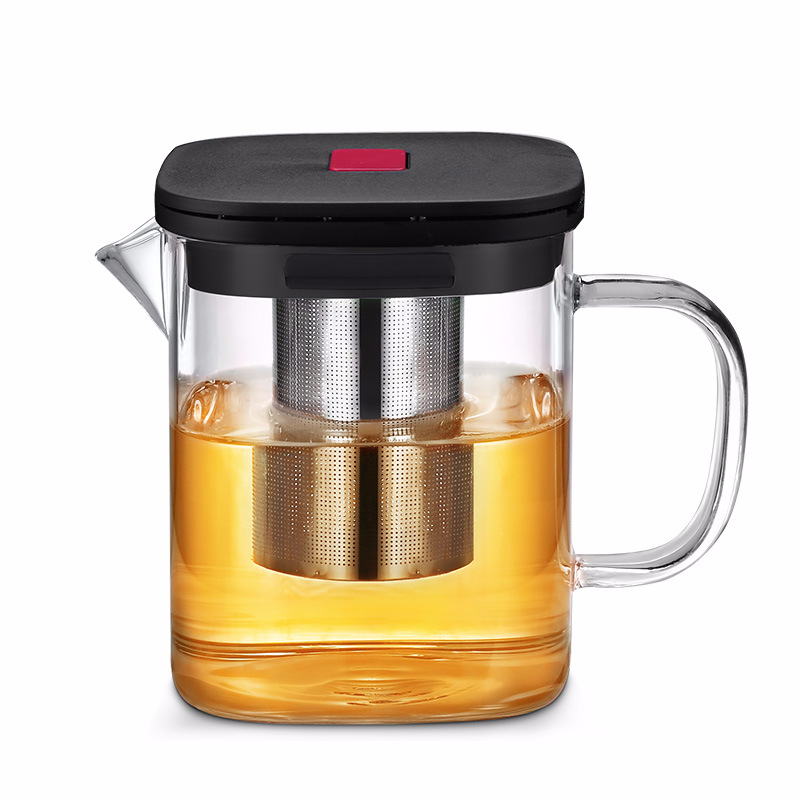 2 maten Vierkante Glazen Theepot Goede Clear Borosilicat Met 304 Roestvrijstalen Theefilter Zeef Warmte Thee koffie Pot Set Waterkoker tool