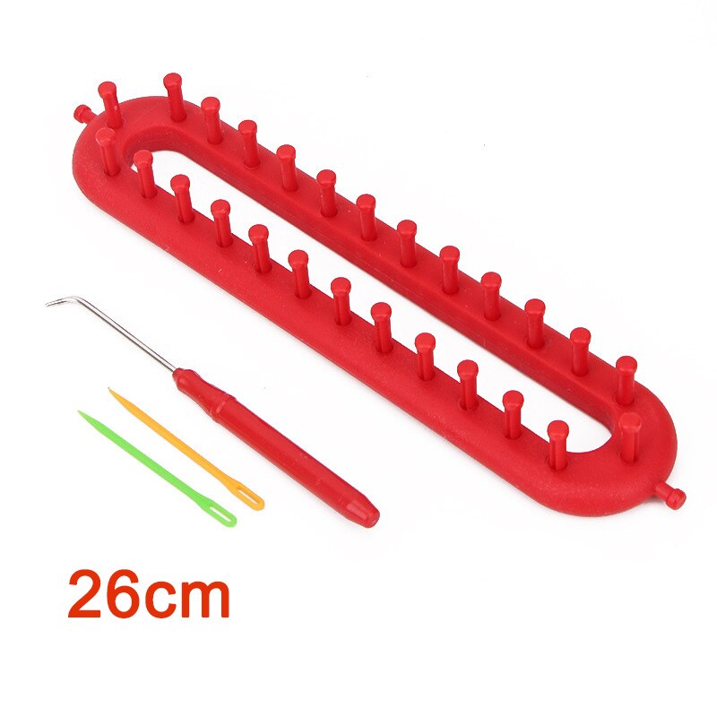 Rectangle Round DIY Knitting Loom Scarf Sweater Hat Shawl Stitching Knit Handmade Craft Weaving Braiding Tool: Navy