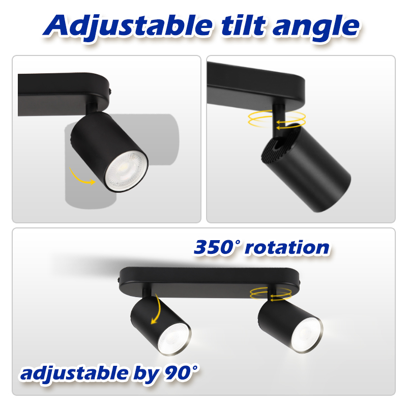 Faretto da soffitto per telecamera da letto Gu10 Faretto da parete moderno a binario flessibile per soggiorno, cucina, illuminazione a binario, bagno, dormitorio