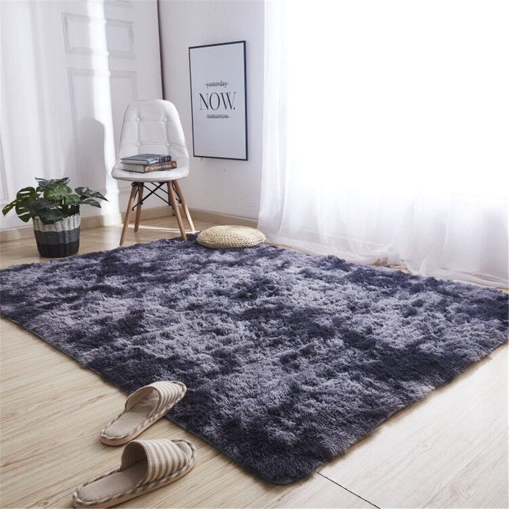 2021top home decor Ultra Soft Modern Area Rugs Shaggy Nursery Rug Home Room Plush Carpet Decor: Dark Gray