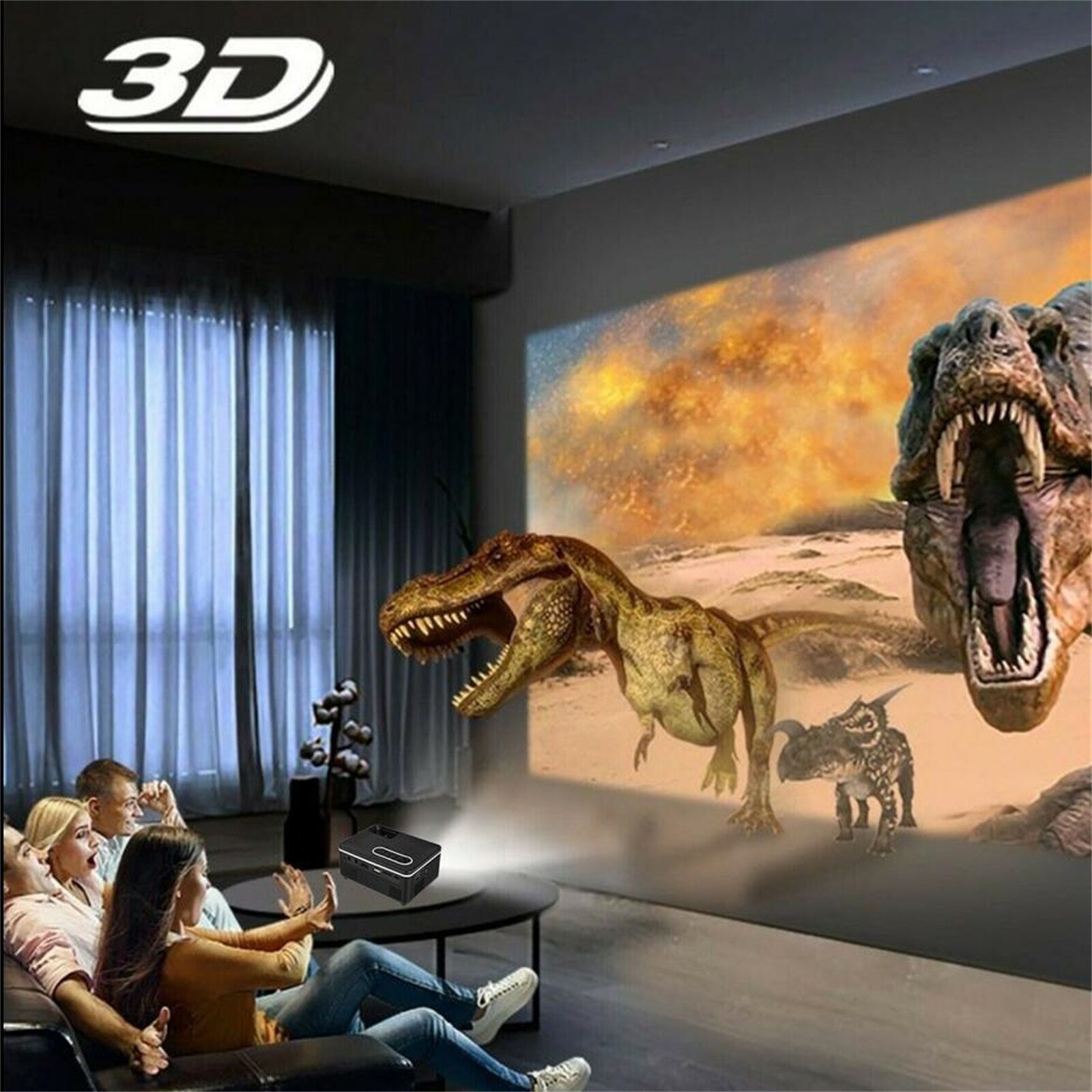 ThundeaL TD60 Mini Projector Portable WiFi Android 6.0 Home Cinema for 1080hd Video Proyector 2400 Lumens Phone Video 3D Beamer