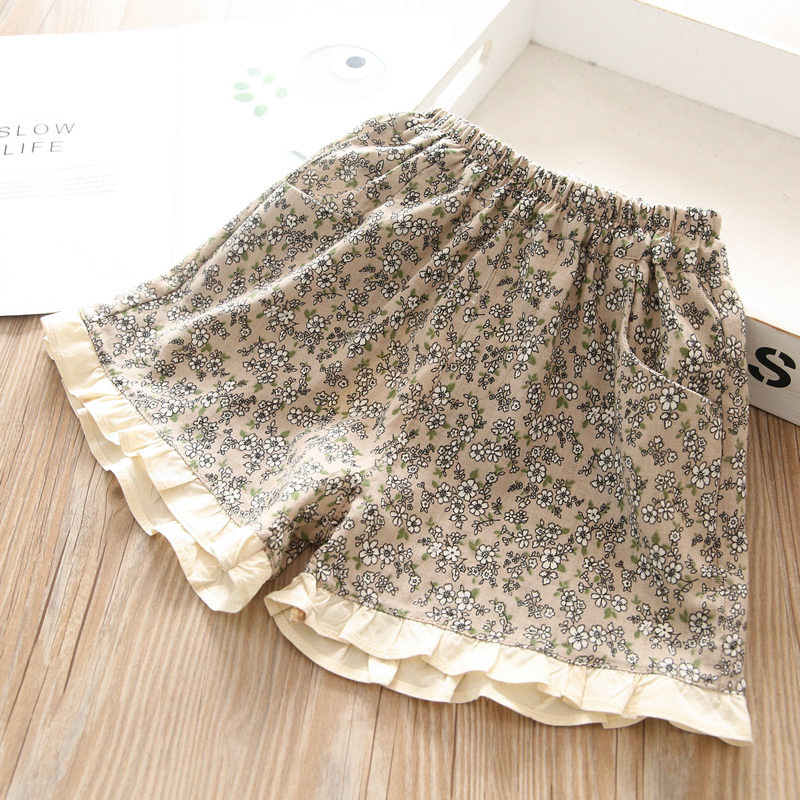 Pantaloncini Casual per bambina estate 2022 all&#39;ingrosso: coffee flower