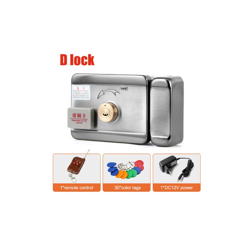 Smart ID Door & gate lock castle Access Control Electronic integrated RFID Door Rim lock RFID reader for home: kit16