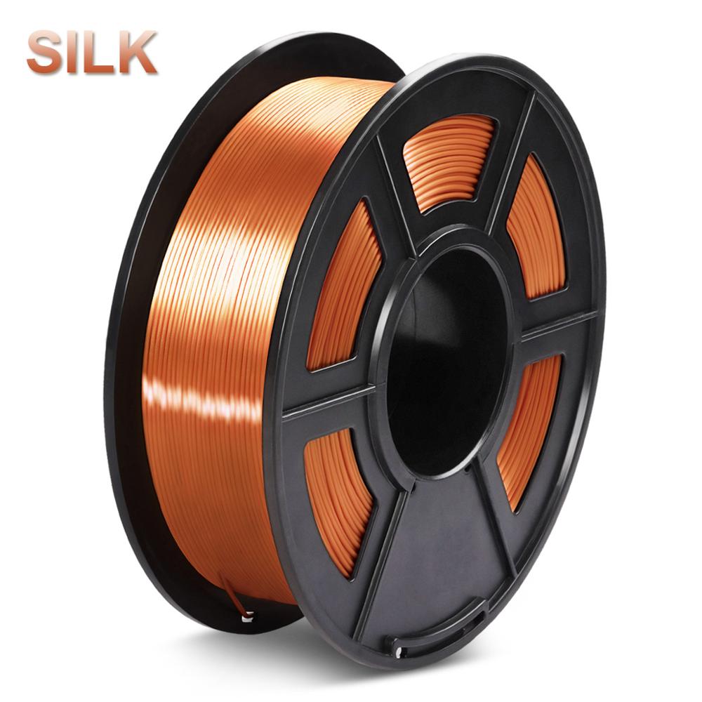 3D FDM Printer Filament Silk 1.75mm 1KG PLA Silky Rich Luster Metal Gold Copper Plastic Filament Materials