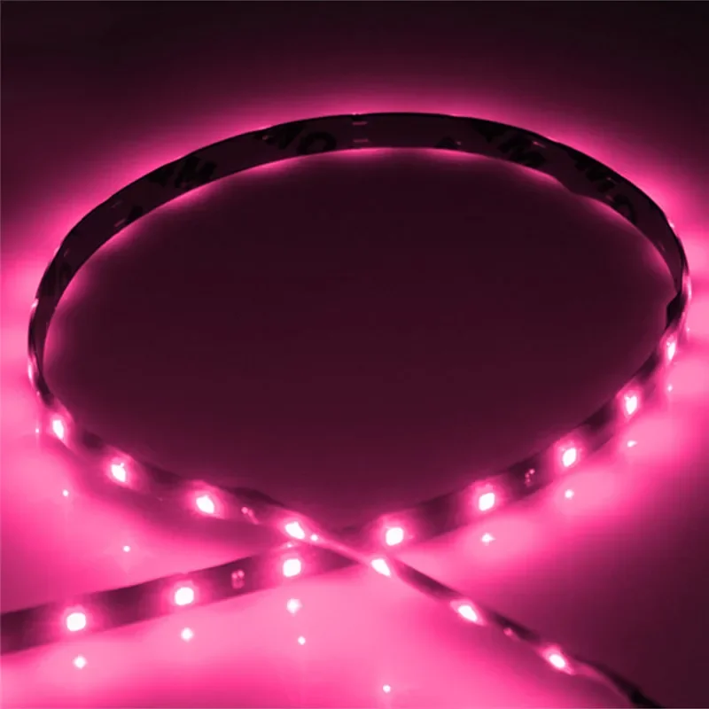 30CM LED Streifen Lichter Auto Styling Dekorative Umgebungs Licht 15SMD Wasserdichte LED flexibel Atmosphäbetreffend Licht Tagfahrlicht: Rosa
