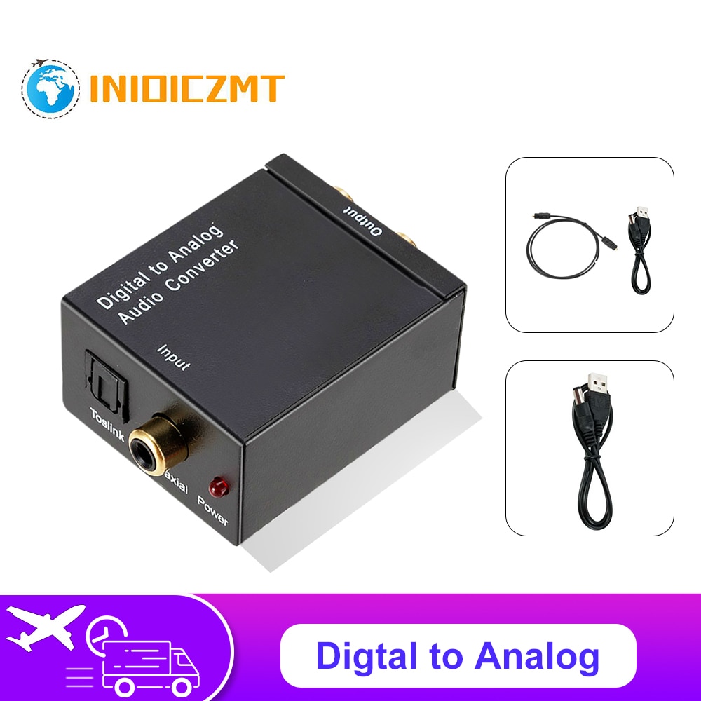 Dac Digitaal Naar Analoog Audio Converter Dac Coaxiale Audio Converter Decoder Hoofdtelefoon Spdif Optische Kabel Adapter Toslink Naar Rca