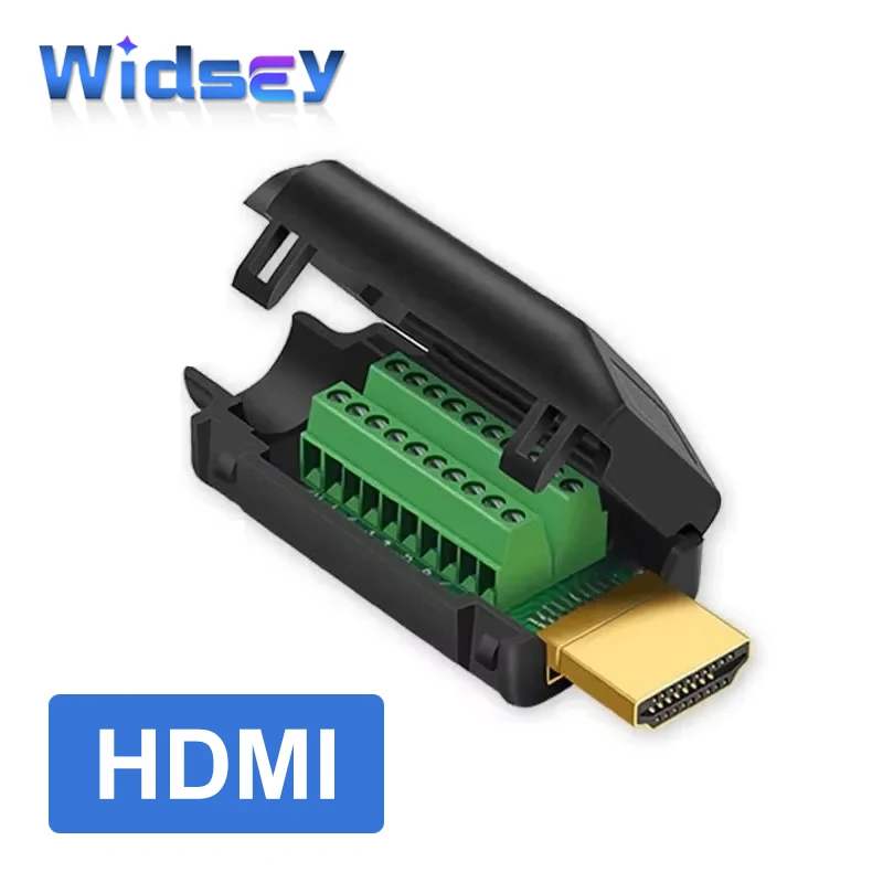 HDMI Soldeervrije stekker Mannelijke kopconnector Keystone HDMI-compatibel V2.0 Lassen Vrouwelijke connectoren 4K HD Lijnreparatie DIY-adapter