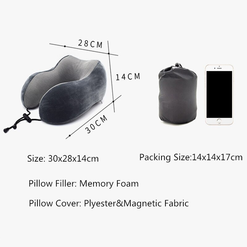 BookishBunny 2-Pack Micro Bead U-Shaped Travel Pillows – Gray, Neck Support For Airplane Or Car