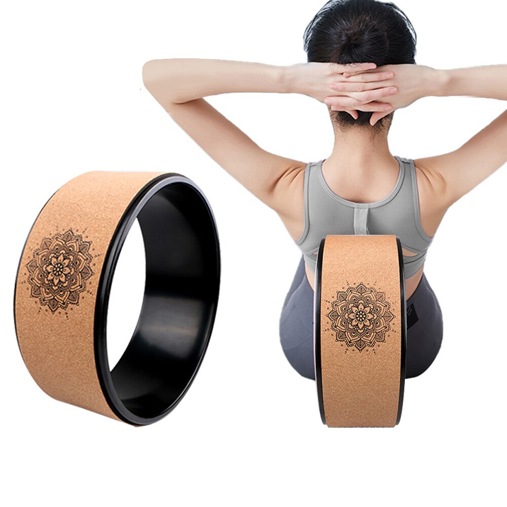 Holz Yoga Rad Pilates mit Buddha Lotus Professionelle TPE Yoga Kreise Fitnessstudio trainieren Zurück Ausbildung Werkzeug Für Bodybuilding Fitness