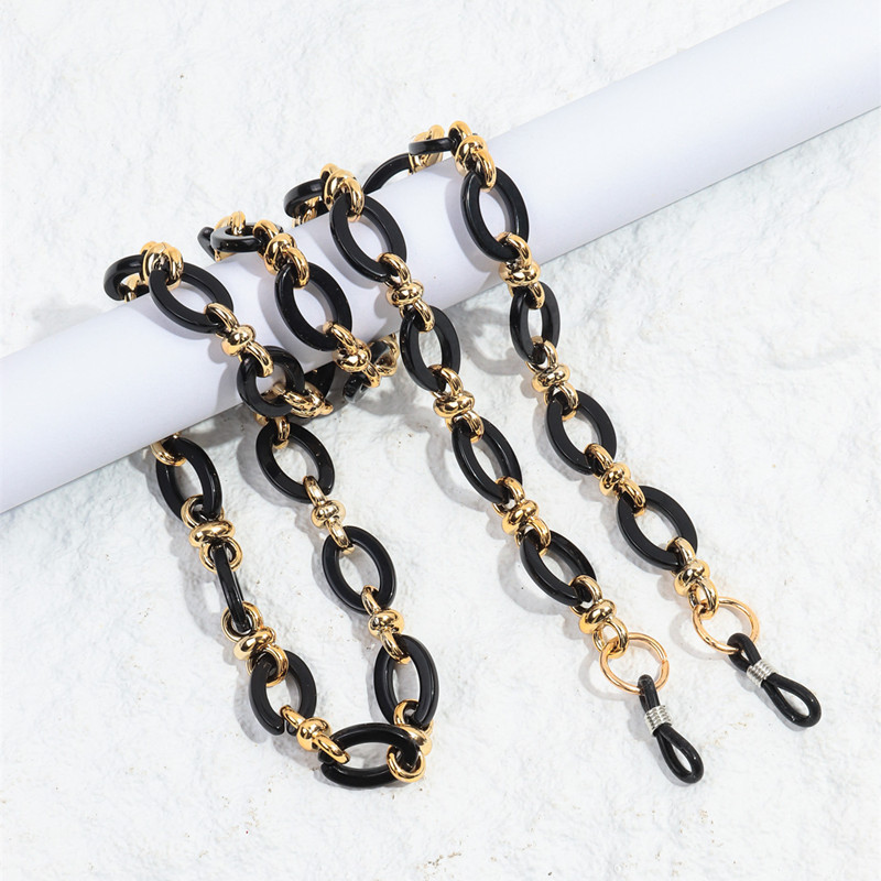 70cm Vintage Acrylic Glasses Chain for Men Women Sunglasses Chains Lanyard Neck Strap Rope Eyeglasses Holder Cord: army green