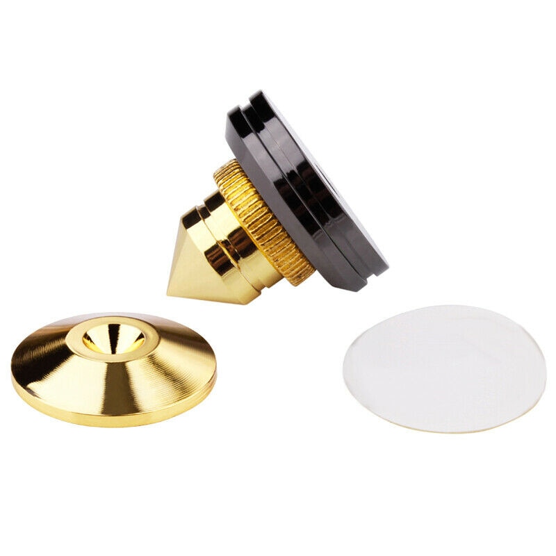 1 Set /4 Set Van Gold Speaker Tips Isolerende Cd Versterker Draaitafel Voet Voet Dubbelzijdig Adhesive: 1set