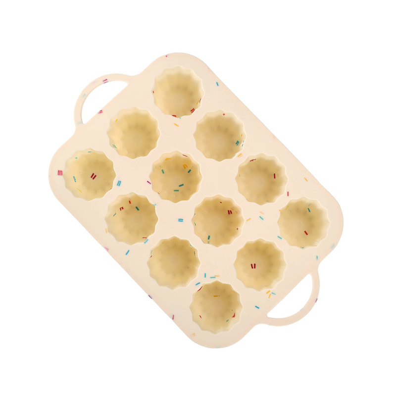 12 Kopje Cannele Gecanneleerde Vorm Cake Pannen Cupcake Muffin Vorm Bakplaat Thuis Keuken Kok Diy Tools: Licht Geel