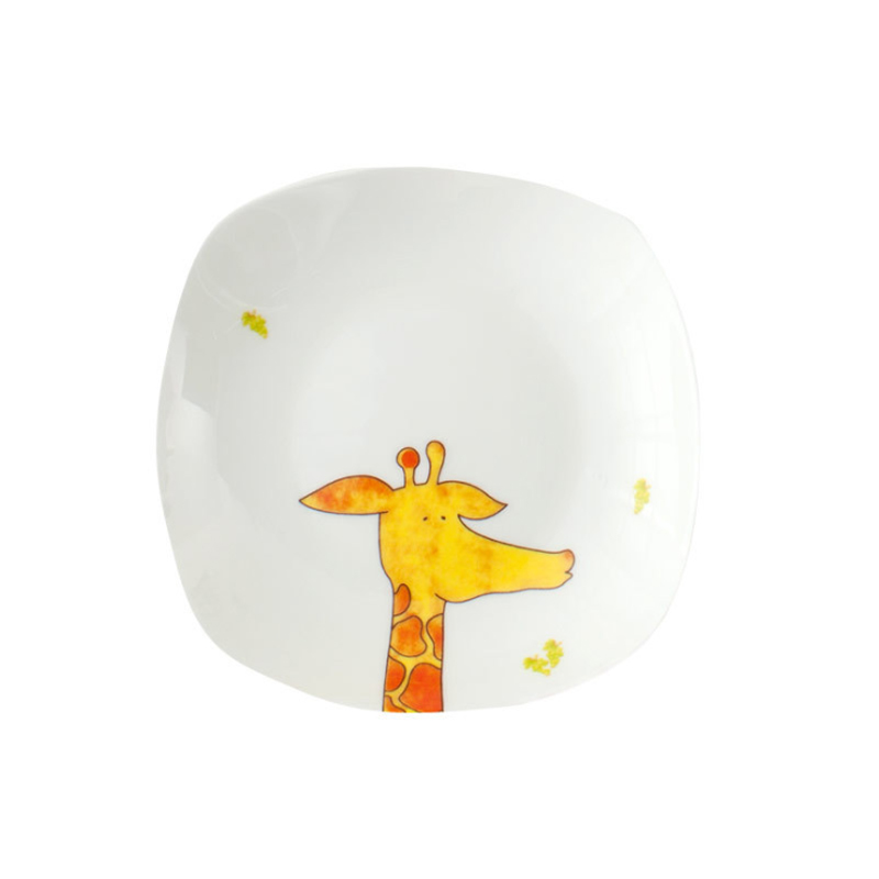 Os chine mignon Snack plat dessin animé carré soucoupe plats enfants gâteau Snack fruits salade assiette cuisine petit déjeuner plateaux ensemble de vaisselle: 1