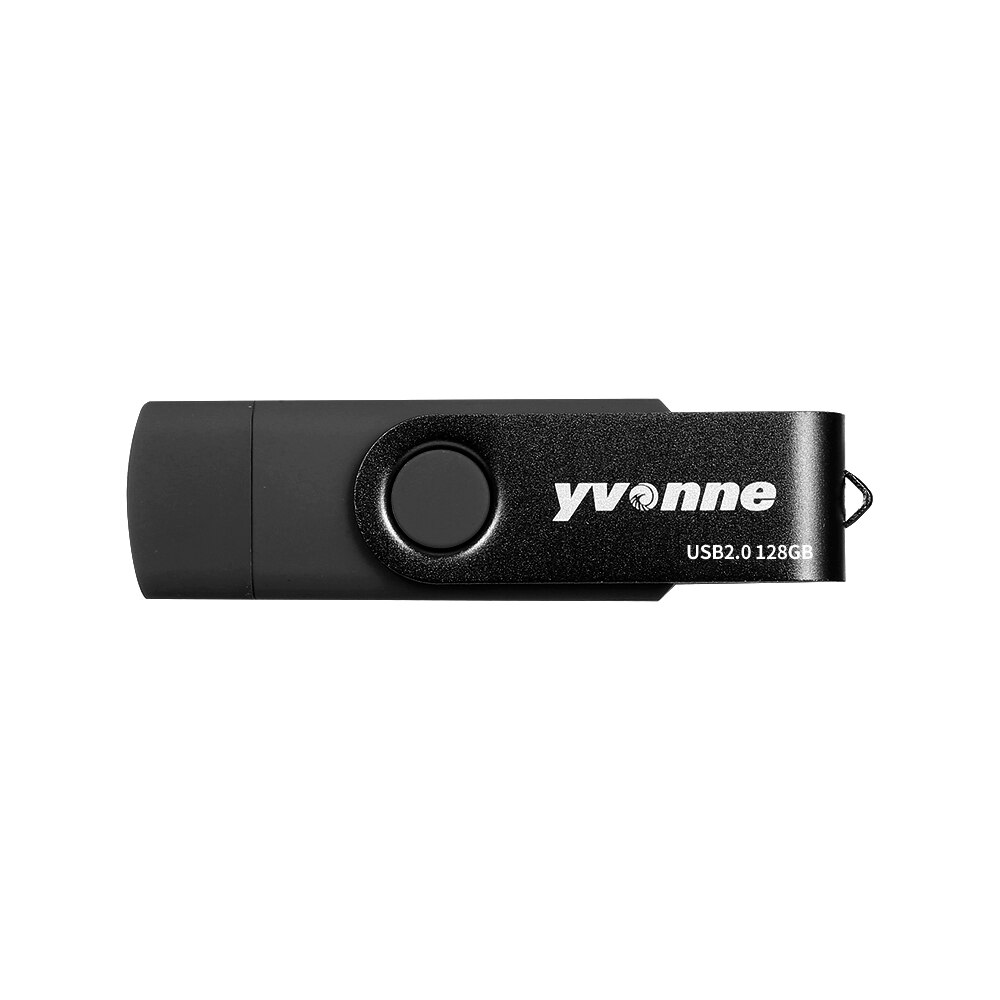 Yvonne USB-Stock mit Doppel Häfen 16GB 32GB 64GB 128G usb Stock USB Erinnerung Stock hohe Geschwindigkeit Stock für praktisch/Laptop: Schwarz 128GB