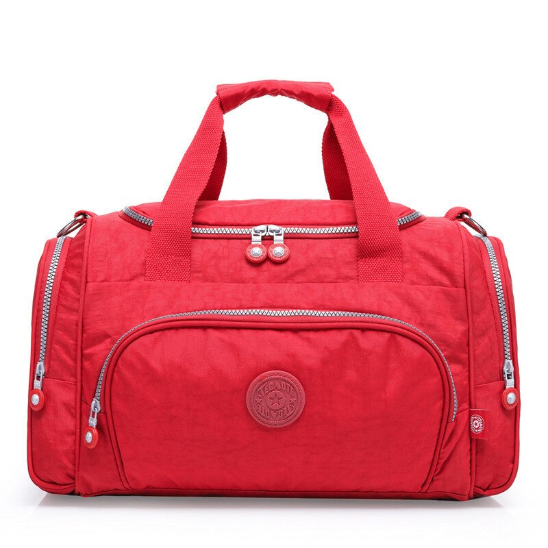 Bolsos de viaje de para hombre, bolsos de lona de viaje para mujer de gran capacidad, bolso de viaje de nailon para hombre, bolsa de viaje plegable: red