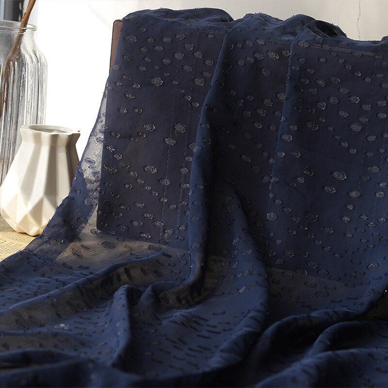Tela de tul Jacquard para vestido, tejido de nailon de seda, brillante, por metro