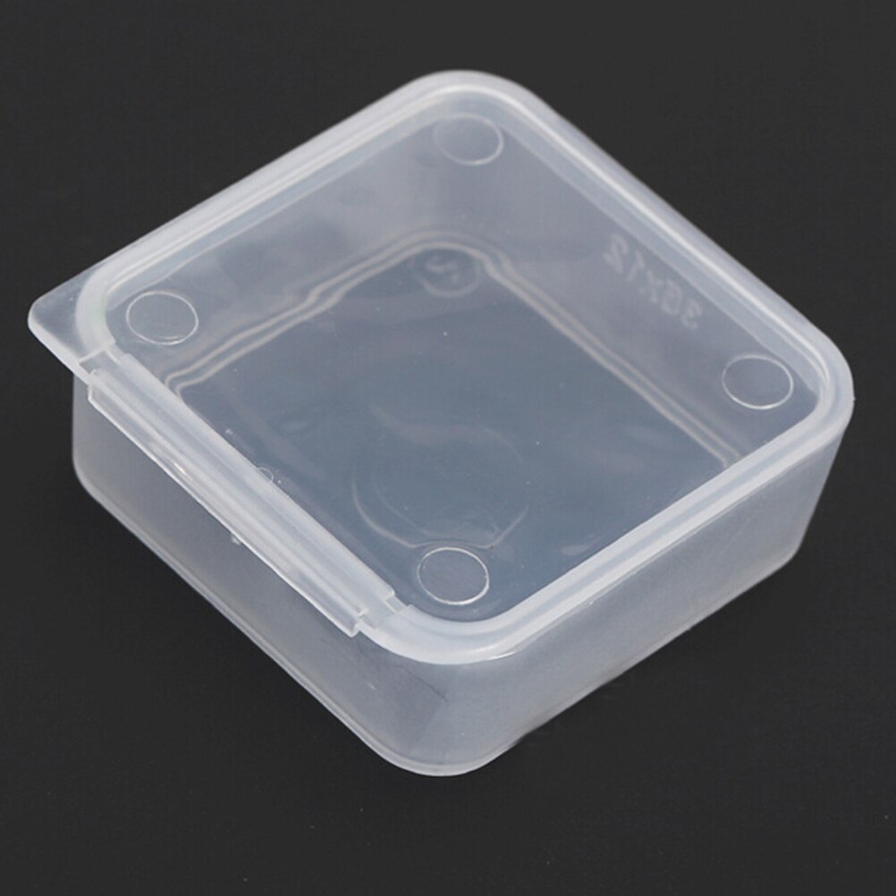5Pcs/lot Small Square Plastic Clear Transparent Collection Container Case Storage Box Coin Capsules Holders Collecting