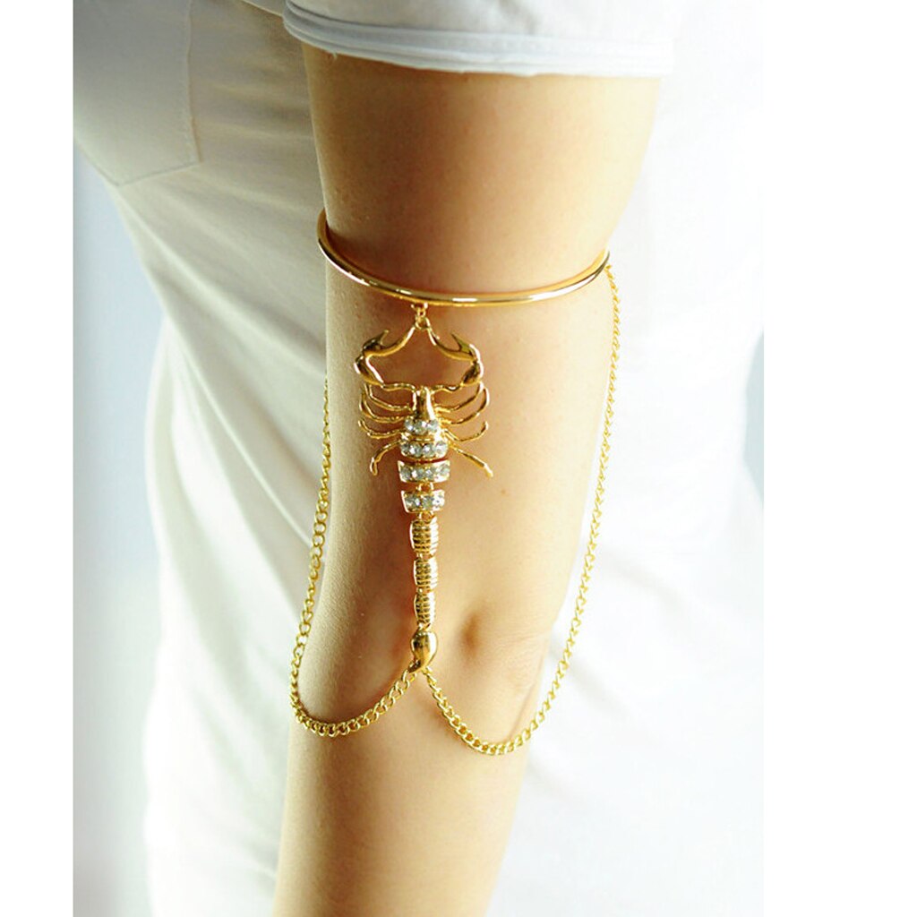 Halloween schorpioen bovenarm armband slavenharnas manchet armband armband goud