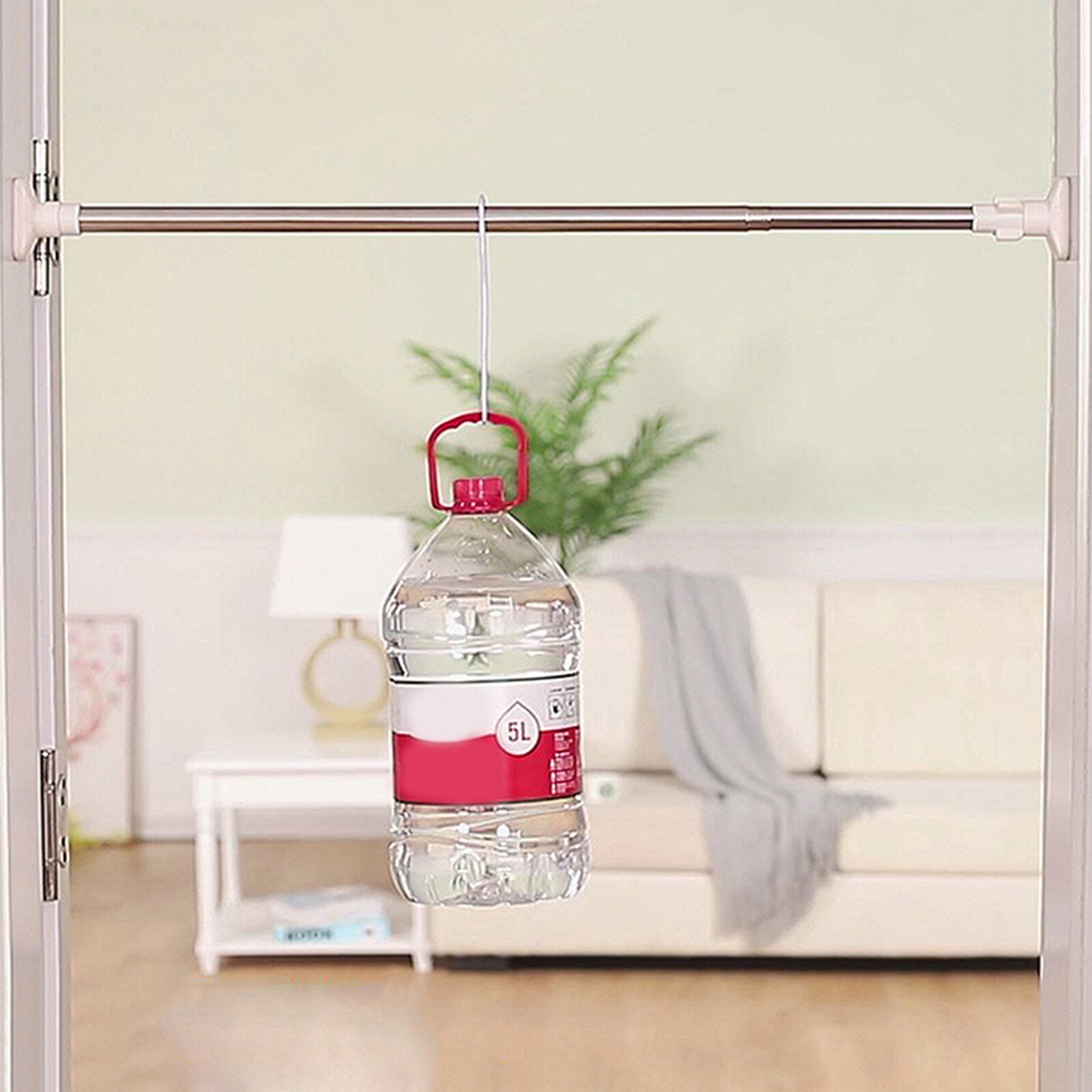 Shower Curtain Rods Hanging 1PC Extendable Adjustable Curtain Rail Pole Home Supplies Punch-Free Curtain Telescopic Pole