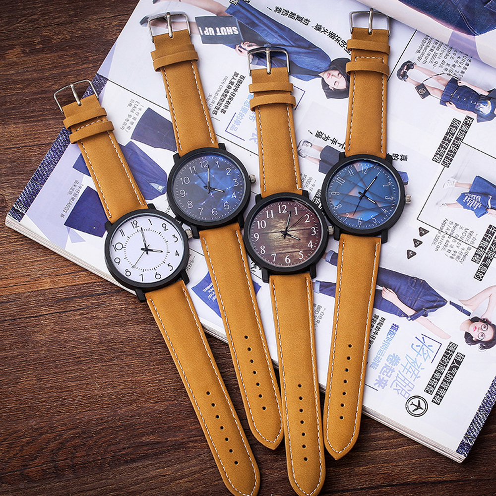 Armbåndsur kvinner klokker damer kvarts armbåndsur for kvinne klokke kvinnelige timer hodinky montre femme stor urskive pu