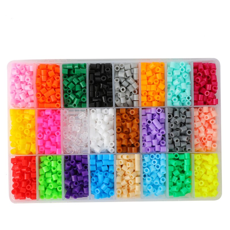 JINLETONG Hama Beads 5mm Set 4080 Pcs Fuse Iron Beads Kit Including 5 Ironing Paper 90 Patterns Pegboards Puzzle 3d Beads Kit