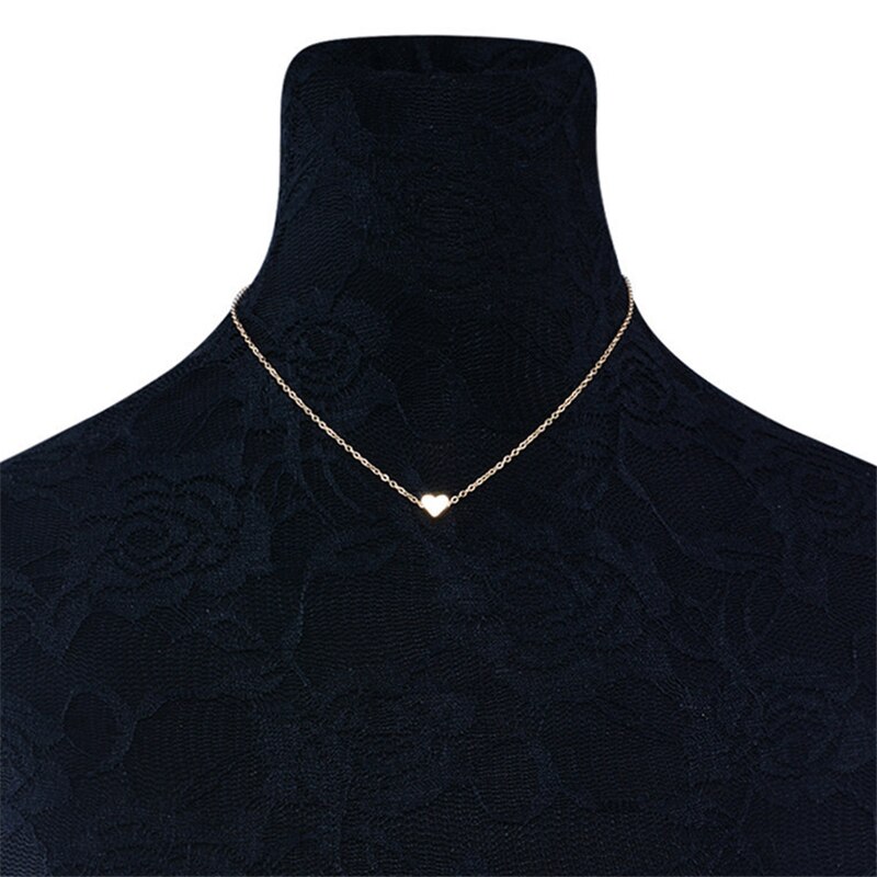 Hart Hanger Ketting Legering Sleutelbeen Keten Prachtige Vrouwen Mode Accessoires: Golden