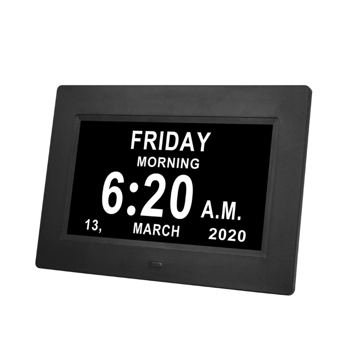 7 Inch Hd Led Display Wekker Digitale Fotolijst Klok Elektronische Desktop Display Home Decor Klok Automatische Helderheid: Black AU plug