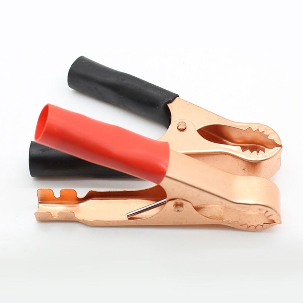 50A Alligator Clip With Teeth Copper Plated Battery Folder Power Cord Clamp Safety Test Clip Charging Clip For Car Motorcycle -