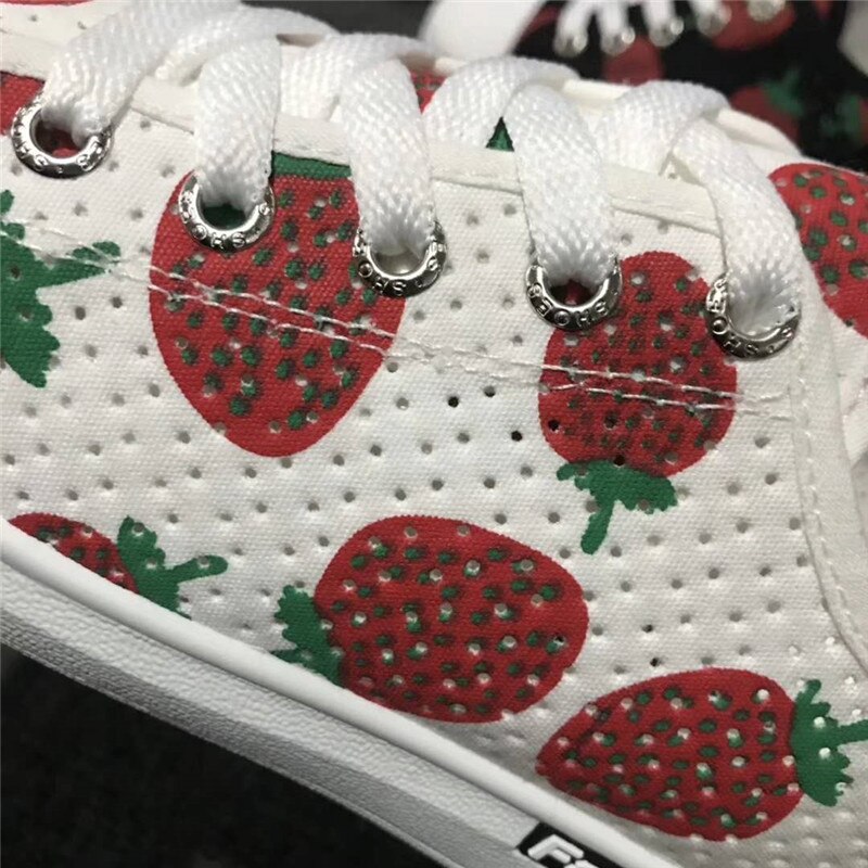 Strawberry casual skor canvas fritidsskor studentskor sneakers dam skor kvinnor sneakers 36-39