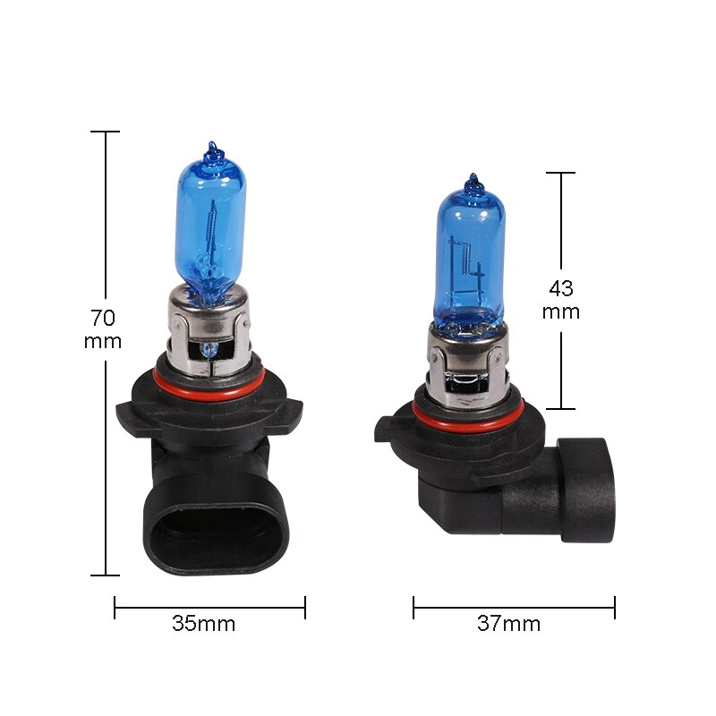 YCCPAUTO 2Pcs HB3 9005 65W Car Halogen Headlight White Quartz Glass Bulb Auto Fog Lighting Lamp 5500K 12V