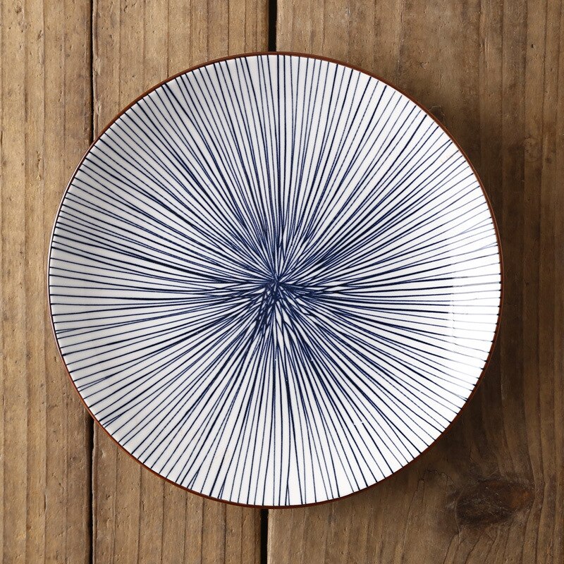 Nordic Creatieve Moderne Minimalistische Onderglazuur Keramische Servies Huishoudelijke 8-Inch Western-Stijl Voedsel En Snack Vlakke Plaat: R 20.5x20.5x2.4cm
