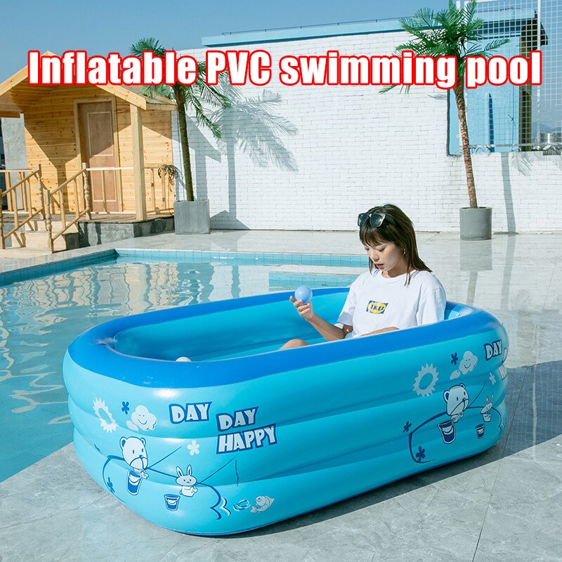 PVC Rectangular Inflatable Baby Swimming Pool Home Courtyard Garden Kid Swimming Pool NSV775