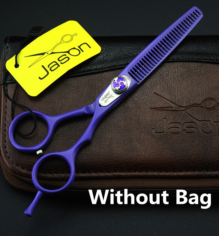 6 inch Brand Jason TOP GRADE Hairdressing Scissors JP 440C Barbers Cutting Scissors Thinning Shears Hair Scissors: One Thinning No Bag