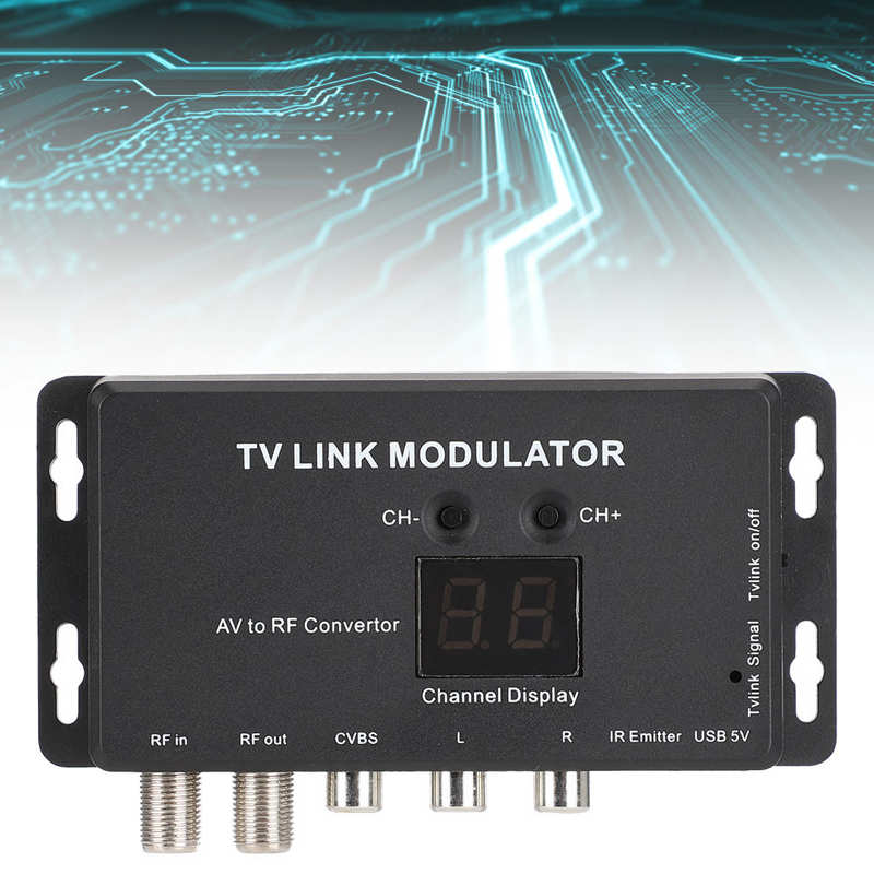 TM70 UHF TV LINK modulatore convertitore AV a RF Extender IR 21 canali Display PAL/NTSC opzionale UHF TV Link Modulator sistema CATV