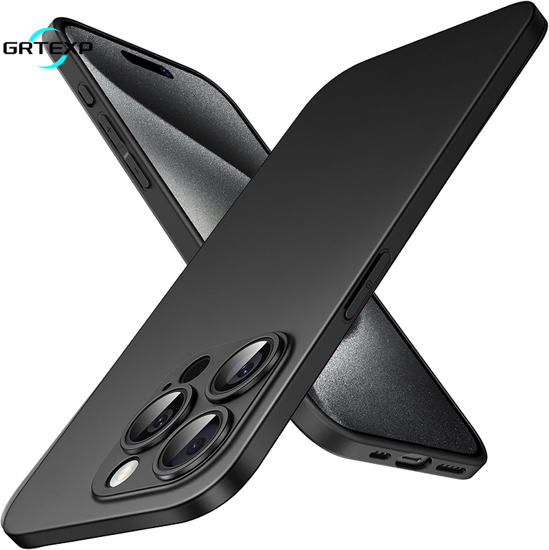 Ultradunne luxe matte siliconen zachte hoes voor iPhone 15 14 Plus 13 Mini Pro Max SE 2022 Effen zwarte volledige slanke achterkant