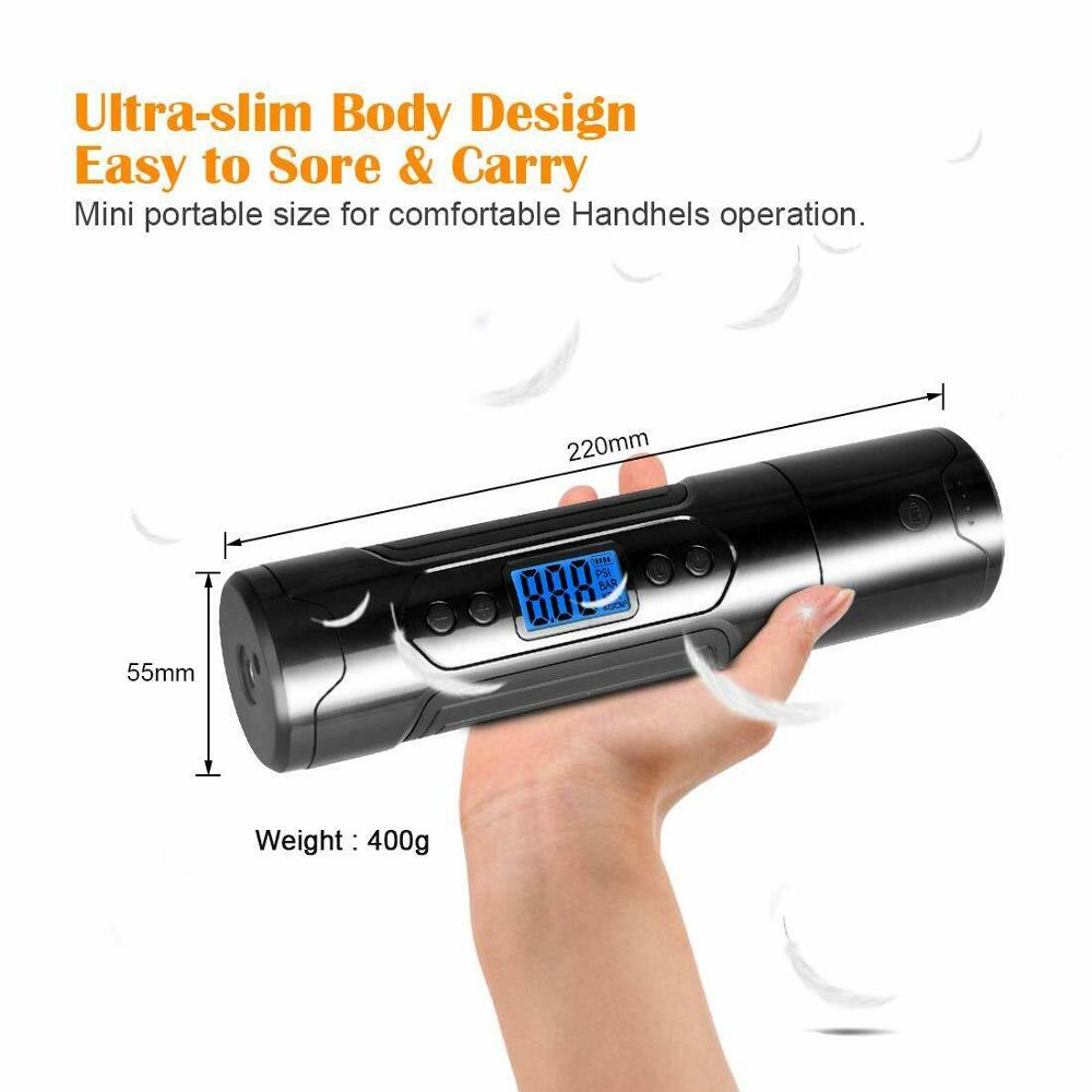 12v Portable air Compressor Pump Bike Rechargeable tire inflator Wireless Compact inflator