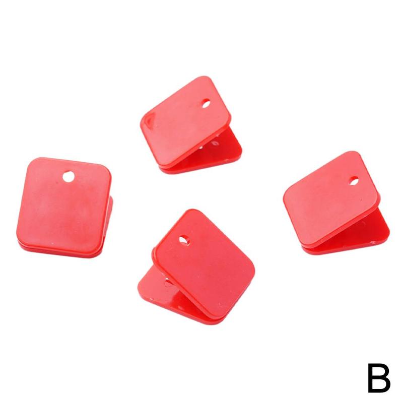 Colorful Acrylic Clamp Paper Clips Ticket Holder Paper Documents Organizer Hinge Clip Binder Clip For Office And School Sup G1n9: 4PCS Red