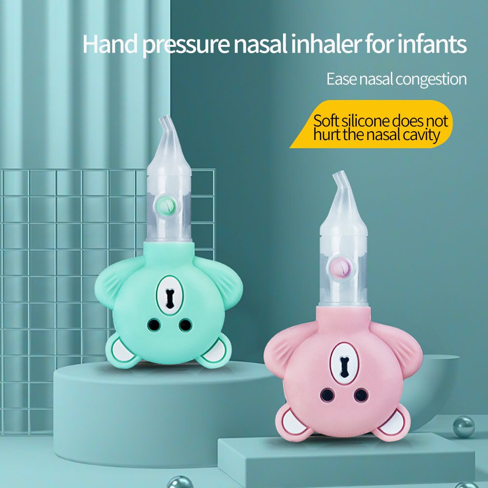 Infantil nariz aspirador nasal cleaner criança reutilizável nariz ferramenta de limpeza com pinças rápido limpar snot otário absorvente nasal conjunto