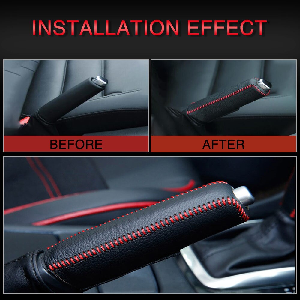 Leer Versnellingen Handrem Hoes Auto Interieur Accessoires Voor Kia K2 Handvat Mouw Auto Accessoires