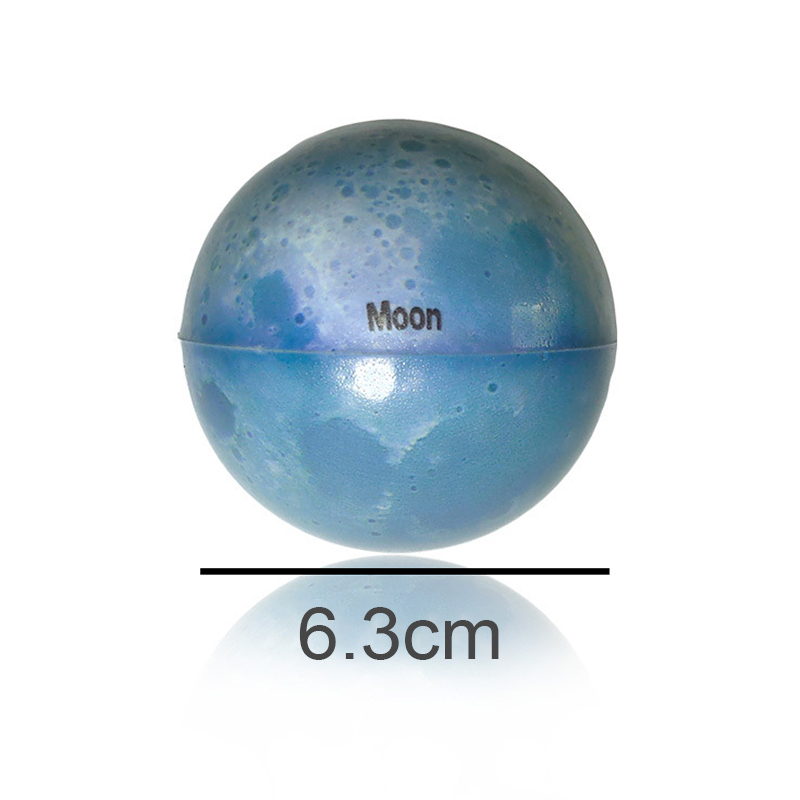 Pelota hinchable de ocho planetas para niños, juguetes, Luna, estrella, esponja, impresión elástica, pelota de estrella, juguetes educativos para aliviar el estrés, material didáctico