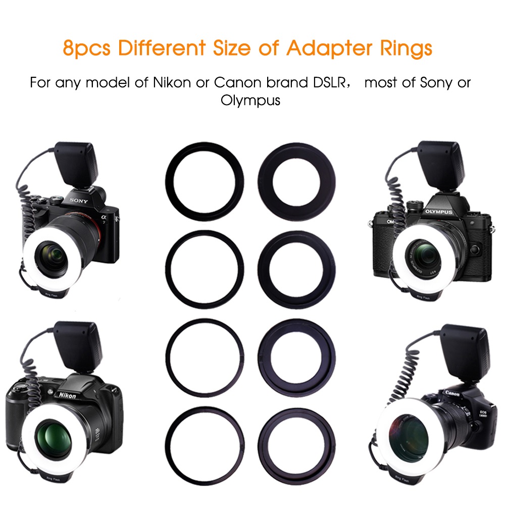 Travor Flash Licht 48 Pcs Led Macro Ring Flash RF... Grandado