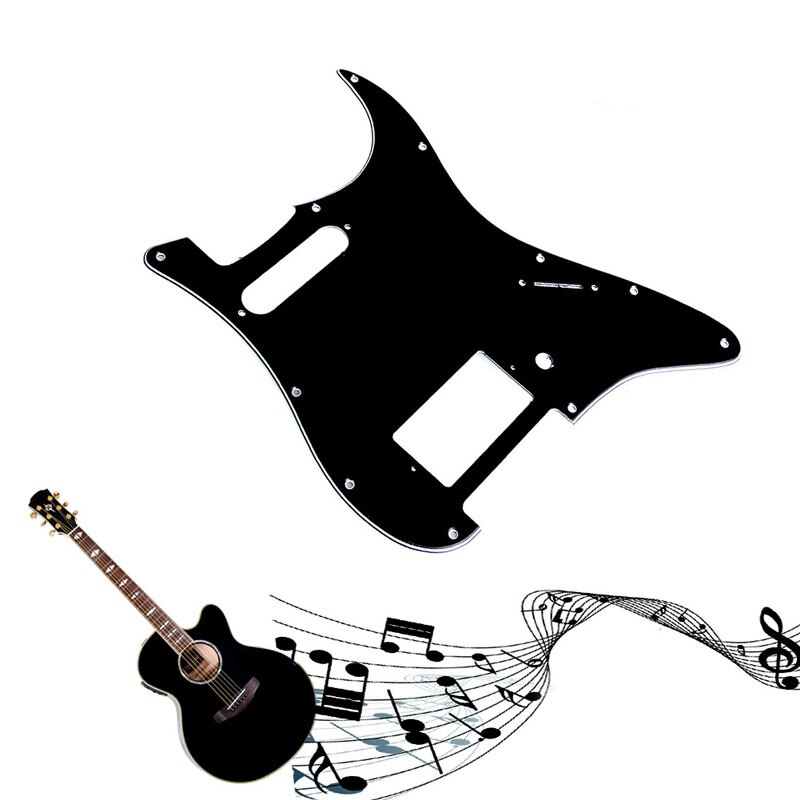 3Ply Guitar Pickguard for Fender Stratocaster Strat HS Single Humbucker Black