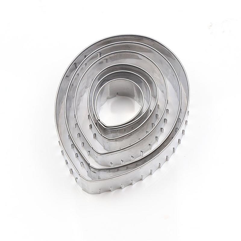 6Pcs Rvs Biscuit Cutters DIY Fondant Cake Stansmessen Biscuit Mold DIY Gebak Versieren Bakken Keuken Gereedschap