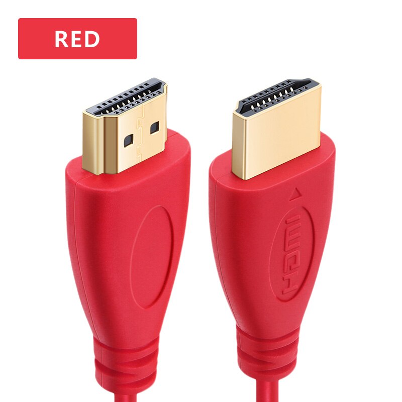 SL HDMI Kabel 1m 2m 3m 5m 7,5 m 10m Stecker auf Stecker Vergoldet HDMI 1,4 V 1080P 3D für PS3 projektor HD LCD Apple TV computer kabel: red / 3m