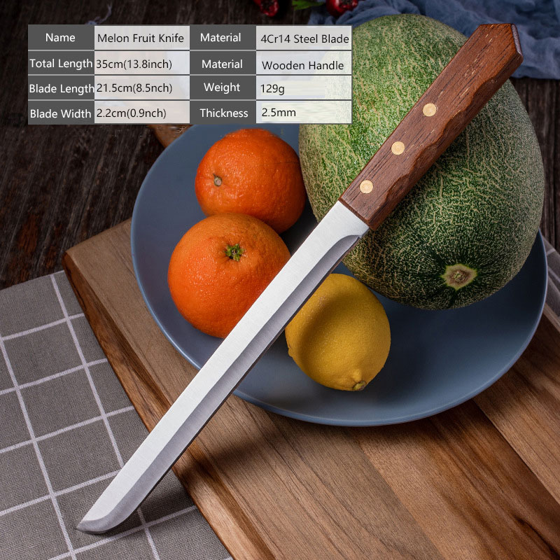 Butcher Cleaver Traditional Kitchen Knife Hammer Stainless Steel Chef Chopper Meat Cooking Knives Long Knife Melon Fruit Knife
