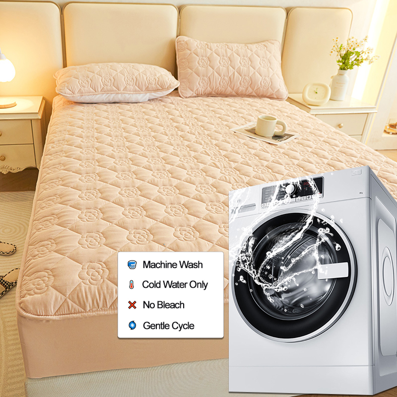 Waterproof Mattress Cover - Anti-Mite & Antibacterial Breathable Hypoallergenic Mattress Protector Luxury Comfort Noiseless